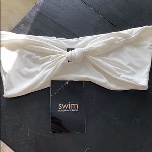New Naked Wardrobe knotty beach bandeau bikini top